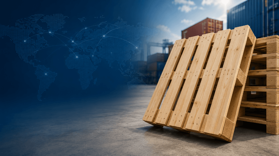 Palettes bois conformes NIMP 15 prêtes pour l'export