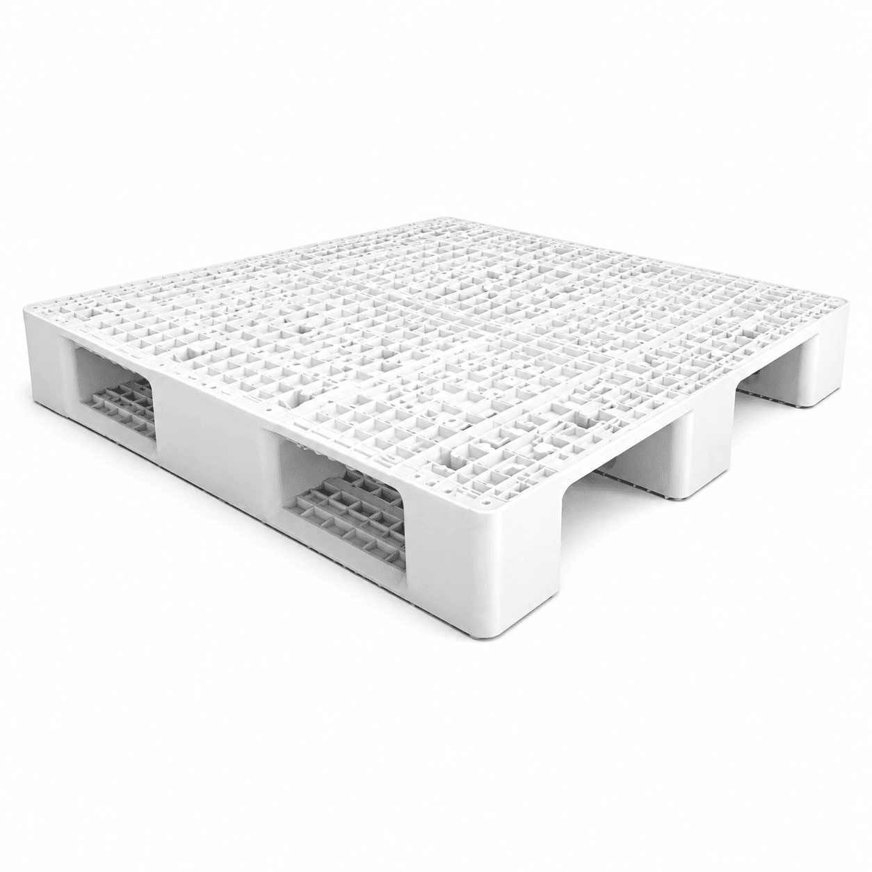 Palette plastique blanche 3 semelles 120x100 cm — PALIVO Maroc